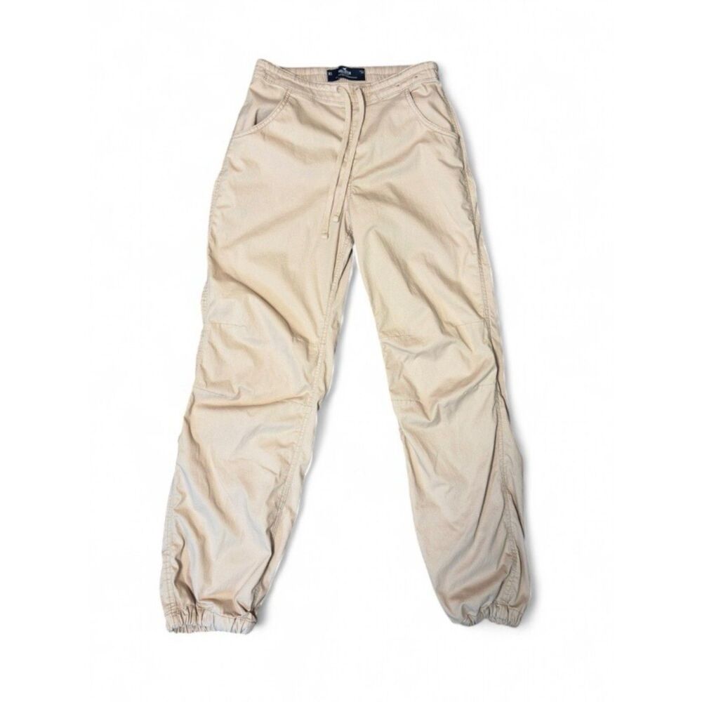 Hollister Parachute Baggy Pants Limestone Color Adjustable Rise size XS